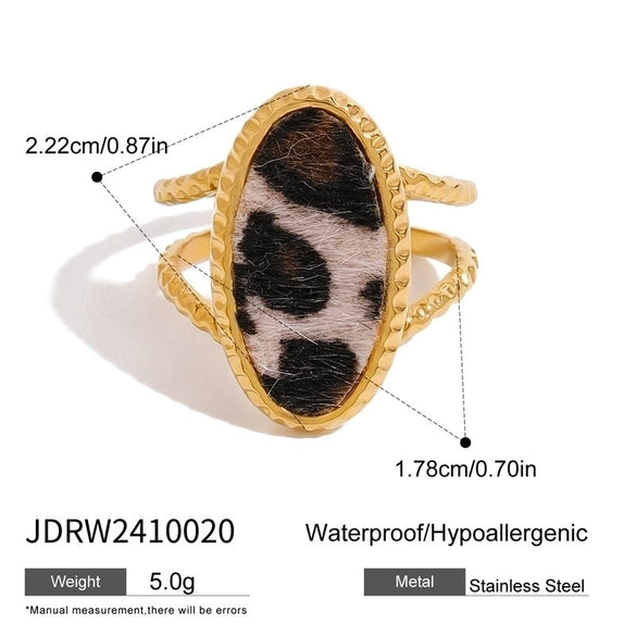 Stainless Steel Rhinestone Geometric Ring For Women With Electroplating