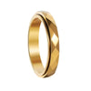 Stainless Steel Rhombus Faceted Electroplated Simple Zircon Ring For Women And Couple