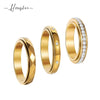 Stainless Steel Rhombus Faceted Electroplated Simple Zircon Ring For Women And Couple