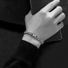 Stainless Steel Rhombus Fruit And Leaf Pattern Thick Cuban Chain Bracelet Polished Retro Punk Jewelry For Men And Women