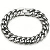 Stainless Steel Rhombus Fruit And Leaf Pattern Thick Cuban Chain Bracelet Polished Retro Punk Jewelry For Men And Women