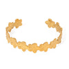Stainless Steel Rib Flower Opening Bracelet Electroplating Ins Geometric Style Jewelry
