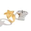 Stainless Steel Ring Fivepointed Star Engraved Letters Electroplating Light Luxury Women's
