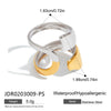 Stainless Steel Ring For Women Geometric Design Electroplating Minimalist Style