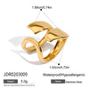 Stainless Steel Ring For Women Geometric Design Electroplating Minimalist Style