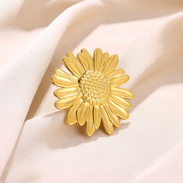 Stainless Steel Ring Geometric Design Heart Shape Electroplated