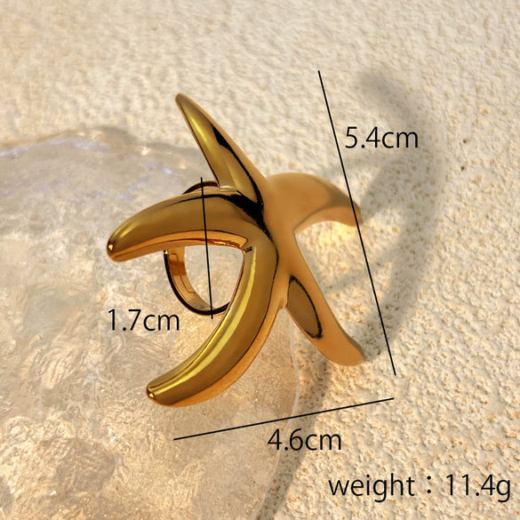 Stainless Steel Ring Heart Shape Electroplating Design