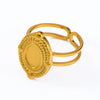 Stainless Steel Ring Holder Vintage Style Tray With Twist Adjustable Design And Electroplating Treatment