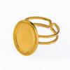 Stainless Steel Ring Holder Vintage Style Tray With Twist Adjustable Design And Electroplating Treatment