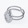Stainless Steel Ring Holder Vintage Style Tray With Twist Adjustable Design And Electroplating Treatment