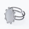 Stainless Steel Ring Holder Vintage Style Tray With Twist Adjustable Design And Electroplating Treatment