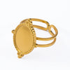 Stainless Steel Ring Holder Vintage Style Tray With Twist Adjustable Design And Electroplating Treatment