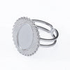 Stainless Steel Ring Holder Vintage Style Tray With Twist Adjustable Design And Electroplating Treatment