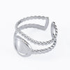Stainless Steel Ring Holder Vintage Style Tray With Twist Adjustable Design And Electroplating Treatment