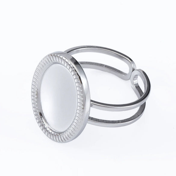 Stainless Steel Ring Holder Vintage Style Tray With Twist Adjustable Design And Electroplating Treatment