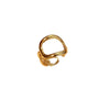 Stainless Steel Ring 18K Gold Plated Heart Shape Hollow Design Light Luxury Highend