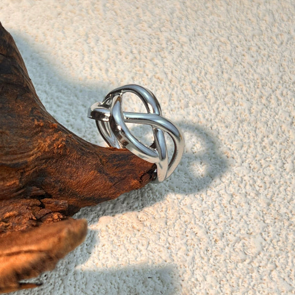 Stainless Steel Ring Natural Geometric Heart Shape Electroplated Design Hand Jewelry
