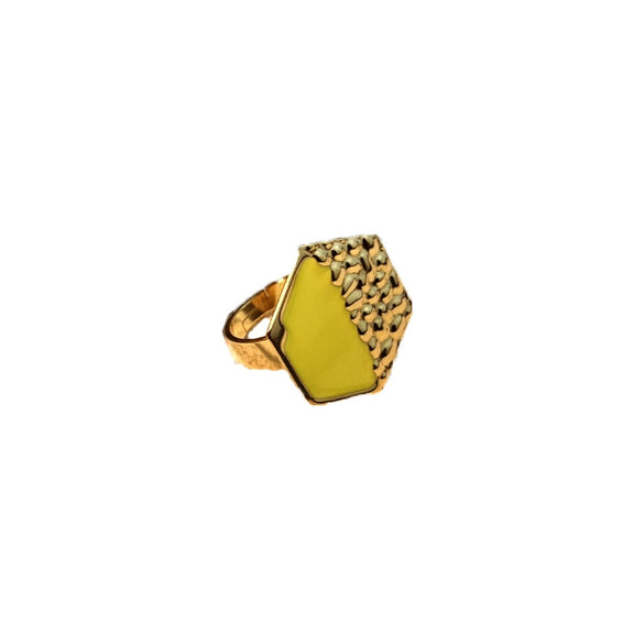 Stainless Steel Ring Natural Geometric Heart Shape Electroplating Design Unisex