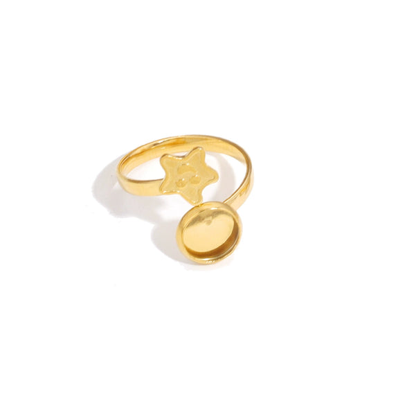 Stainless Steel Ring Tray Twisted Adjustable Geometric Electroplated Handmade Jewelry Accessories