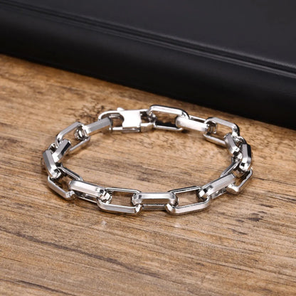 Stainless Steel Rock Simple Style Streetwear Solid Color Bracelets Necklace