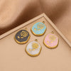 Stainless Steel Rose Enamel Jewelry Pendant For Women Diy Handmade Accessories With Electroplating