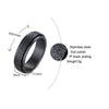 Stainless Steel Rotating Ring With Geometric Pattern And Electroplating For Men And Women