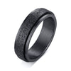 Stainless Steel Rotating Ring With Geometric Pattern And Electroplating For Men And Women