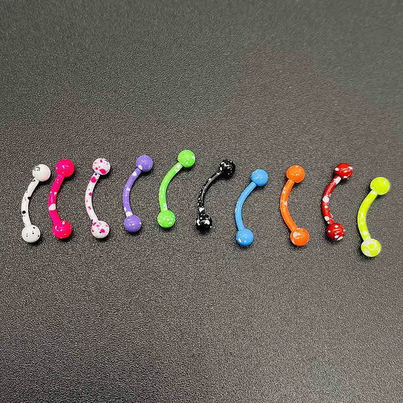 Stainless Steel Round Baking Paint Nose Ring And Ear Bone Nail Body Piercing Jewelry