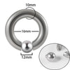 Stainless Steel Round Ball Clip Punk Stylish Electroplated Unisex Nose Ring Earring