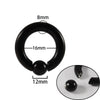 Stainless Steel Round Ball Clip Punk Stylish Electroplated Unisex Nose Ring Earring