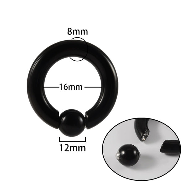 Stainless Steel Round Ball Clip Punk Stylish Electroplated Unisex Nose Ring Earring