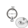 Stainless Steel Round Ball Clip Punk Stylish Electroplated Unisex Nose Ring Earring