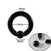 Stainless Steel Round Ball Clip Punk Stylish Electroplated Unisex Nose Ring Earring