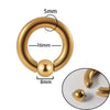 Stainless Steel Round Ball Clip Punk Stylish Electroplated Unisex Nose Ring Earring