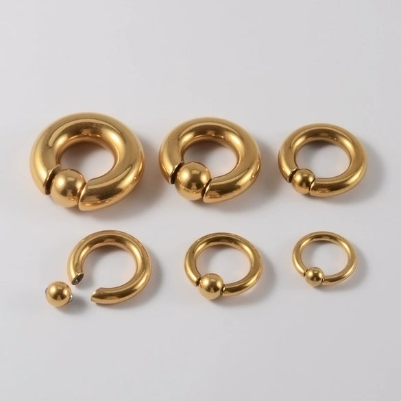 Stainless Steel Round Ball Clip Punk Stylish Electroplated Unisex Nose Ring Earring