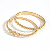Stainless Steel Round Bead Bracelet For Women Light Luxury Geometric Style 18K Goldplated Electroplated Diamondencrusted Zircon