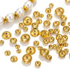 Stainless Steel Round Bead Cap Gasket Beads With Totem Pattern Electroplated For Jewelry Making