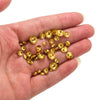 Stainless Steel Round Bead Cap Gasket Beads With Totem Pattern Electroplated For Jewelry Making