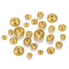 Stainless Steel Round Bead Cap Gasket Beads With Totem Pattern Electroplated For Jewelry Making