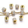 Stainless Steel Round Bead Electroplated Diamond Beads Bracelet And Necklace Jewelry Accessories