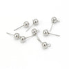 Stainless Steel Round Bead Handmade Ear Studs And Earrings Jewelry Accessories With Glossy Finish And Polish Processing