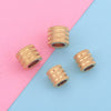 Stainless Steel Round Bead Jewelry Accessories Electroplating Drilling Long Tube Ball Diy Handmade