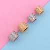 Stainless Steel Round Bead Jewelry Accessories Electroplating Drilling Long Tube Ball Diy Handmade