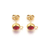 Stainless Steel Round Bead Ring Earring Accessories With Electroplating Process