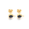 Stainless Steel Round Bead Ring Earring Accessories With Electroplating Process