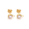 Stainless Steel Round Bead Ring Earring Accessories With Electroplating Process