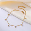 Stainless Steel Round Bead Zircon Geometric Women's Foot Chain Accessories