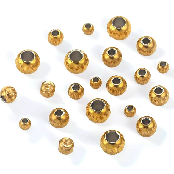 Stainless Steel Round Beads Electroplated Diy Jewelry Accessories For Bracelet