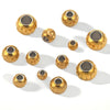 Stainless Steel Round Beads Electroplated Diy Jewelry Accessories For Bracelet
