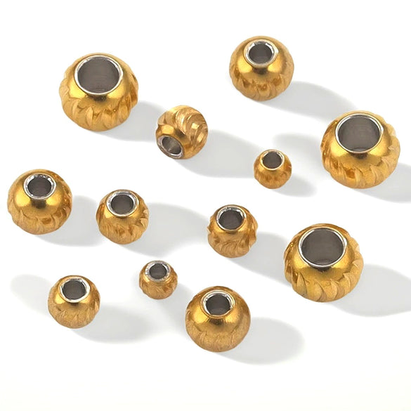 Stainless Steel Round Beads Electroplated Diy Jewelry Accessories For Bracelet